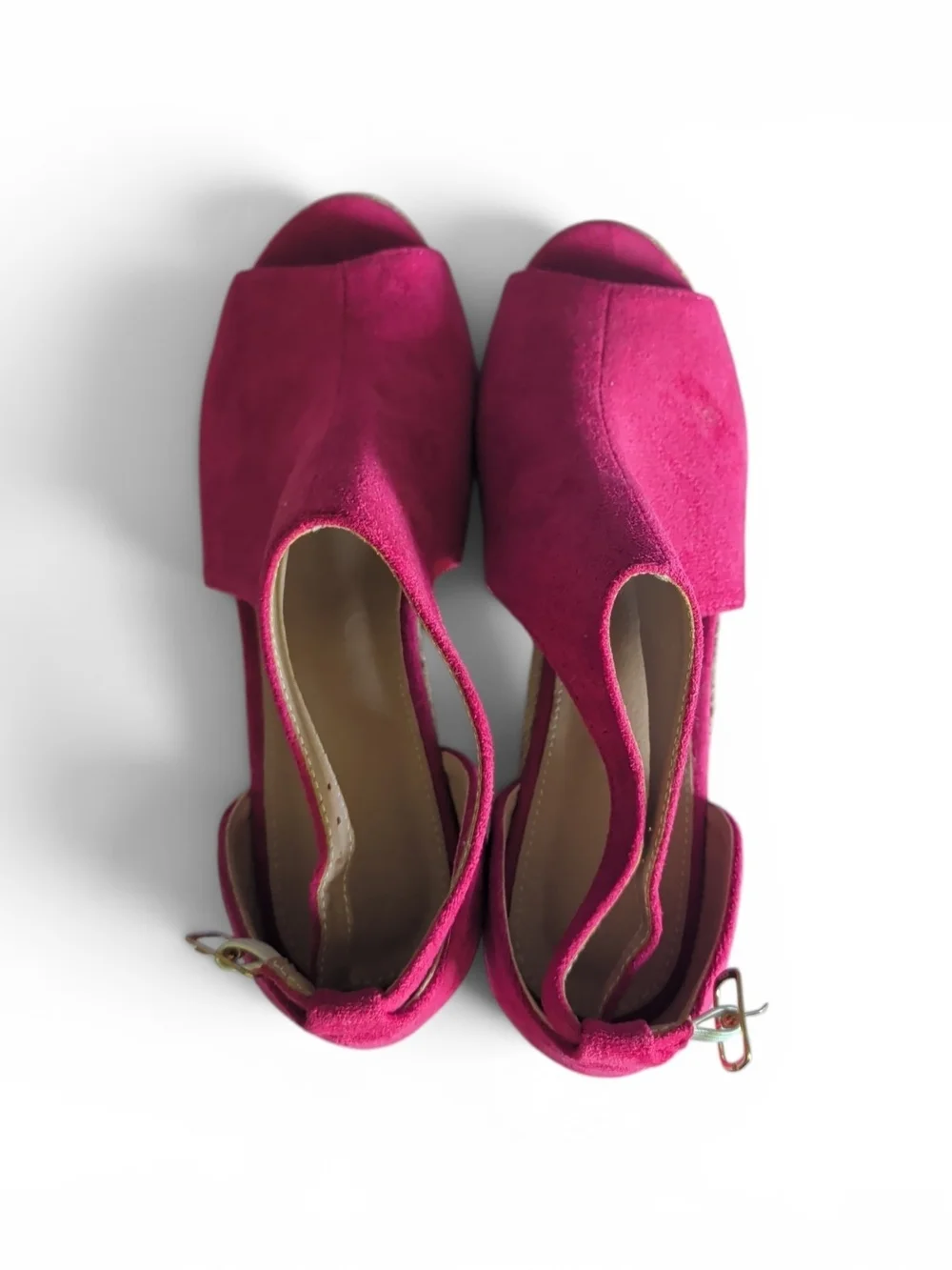 Women’s Fuchsia Peep-Toe Wedge Sandals